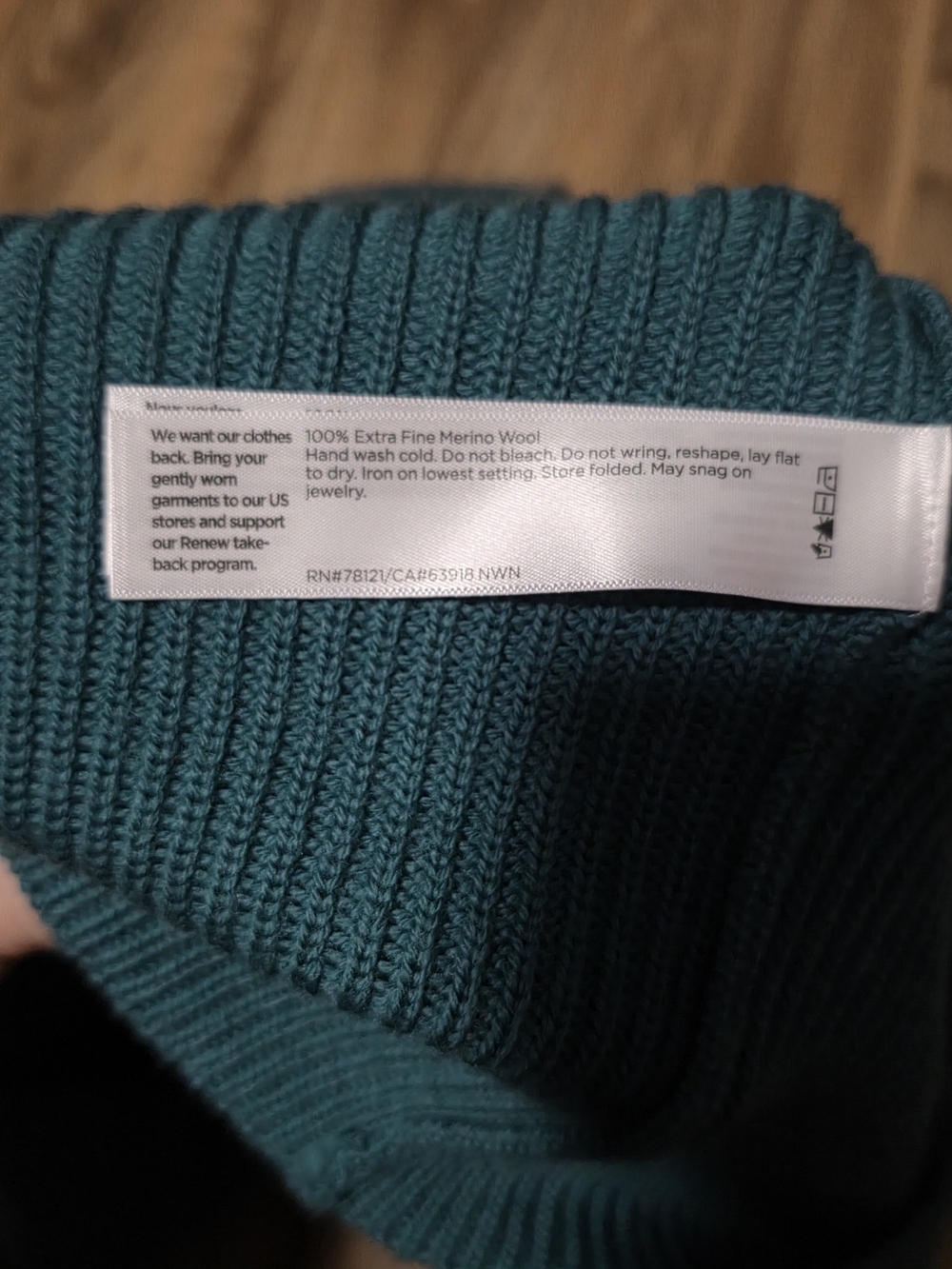 Eileen Fisher Forest Green Crewneck Ribbed Sweater - Picture 8 of 13